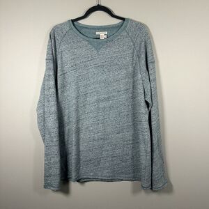 Carbon2Cobalt Large‎ Heather Teal Raglan Sleeve Long Sleeve Sweatshirt Top